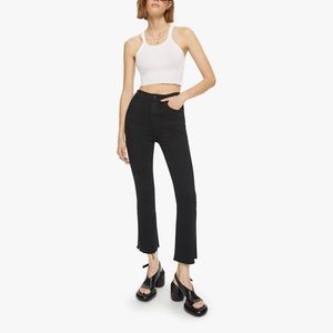 NWOT MOTHER jeans, size 26, The Hustler Ankle Fray Black Not Guilty wash